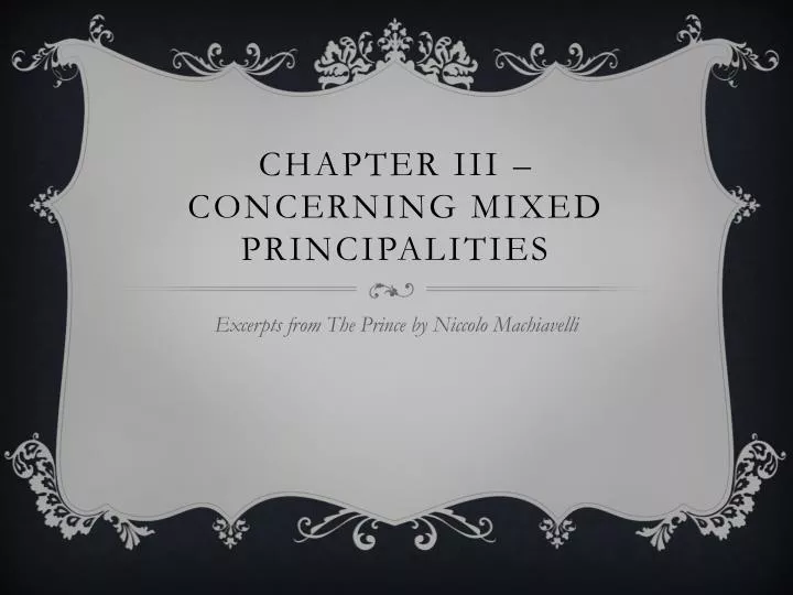 chapter iii concerning mixed principalities