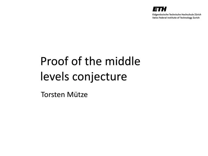 proof of the middle levels conjecture