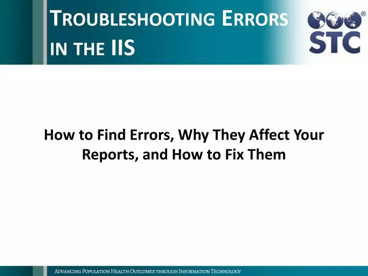 troubleshooting errors in the iis