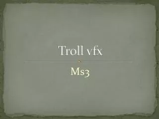 Troll vfx