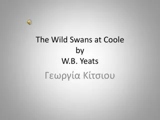 The Wild Swans at Coole by W.B. Yeats