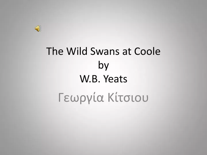 the wild swans at coole by w b yeats