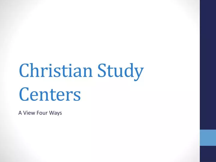 christian study centers