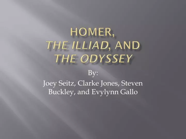 homer the illiad and the odyssey