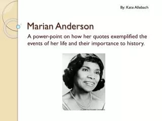 Marian Anderson