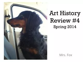 Art History Review #4 Spring 2014