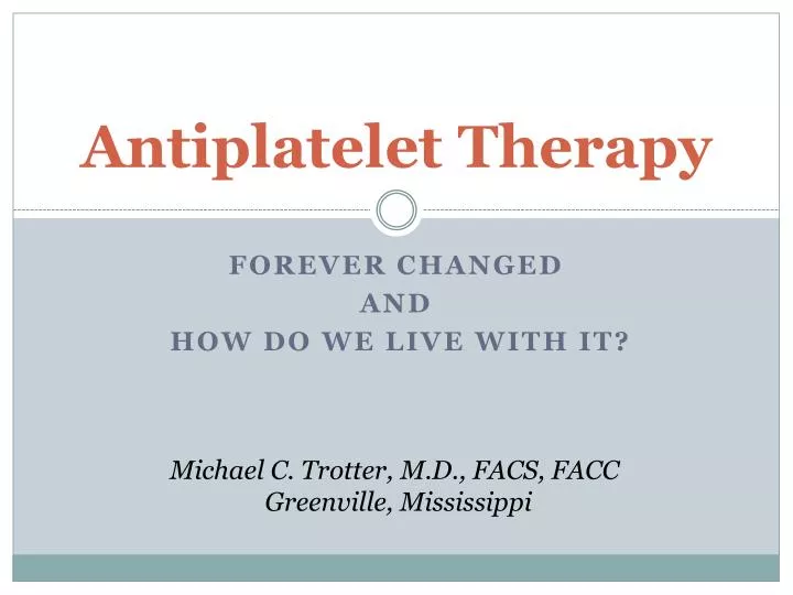antiplatelet therapy