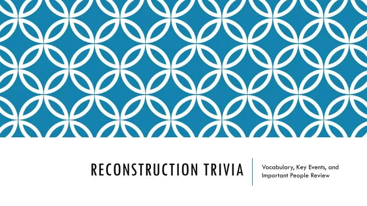 reconstruction trivia