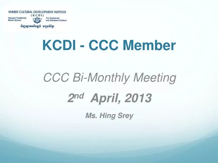 kcdi ccc member