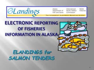 Electronic Reporting of fisheries information in Alaska elandings for Salmon tenders
