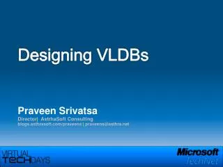 Designing VLDBs