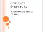 Sentence Structure - slide 1