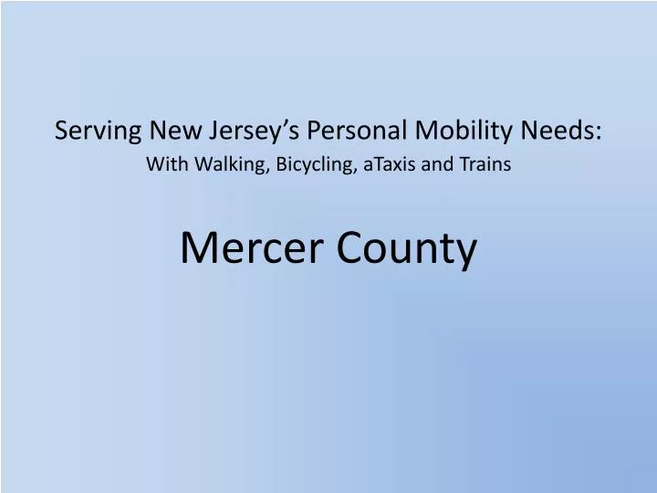 serving new jersey s personal mobility needs