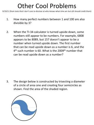 How many perfect numbers between 1 and 100 are also divisible by 3?