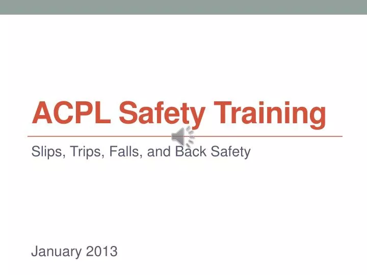 acpl safety training