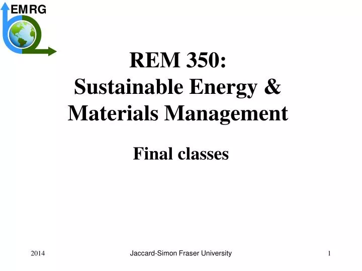 rem 350 sustainable energy materials management