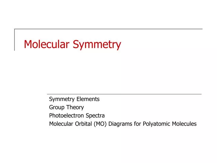 molecular symmetry