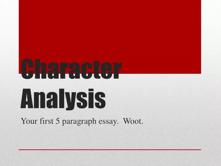 character analysis