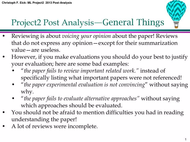 project2 post analysis general things