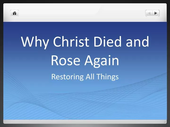 why christ died and rose again