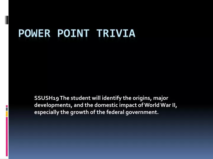 power point trivia