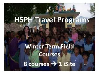 HSPH Travel Programs