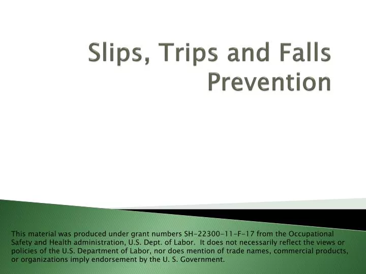 slips trips and falls prevention