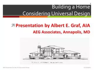 Building a Home Considering Universal Design