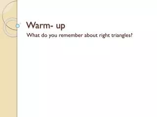 warm up