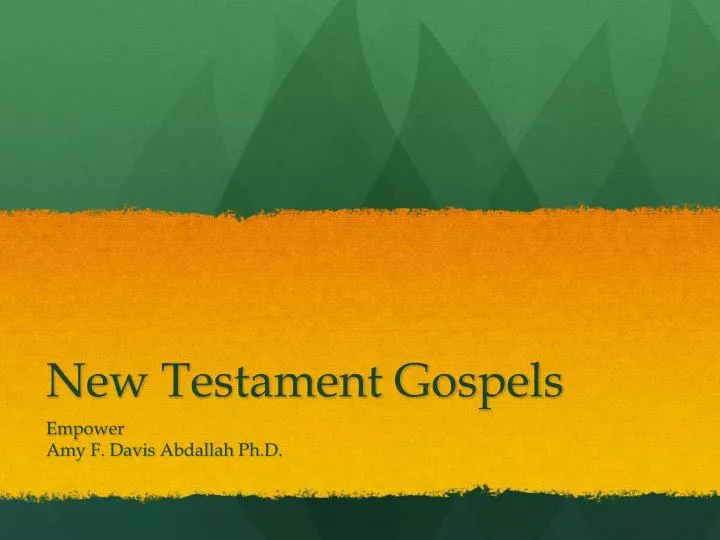 new testament gospels