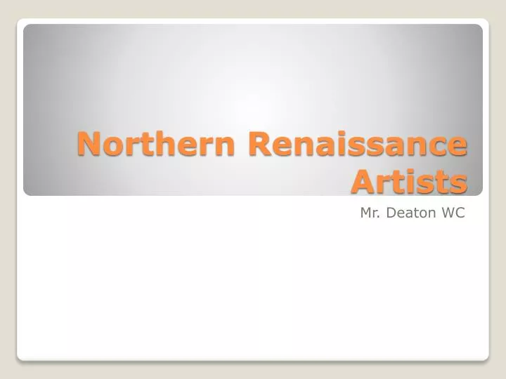 northern renaissance artists
