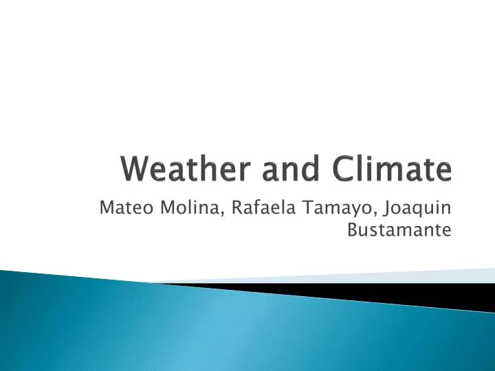 weather and climate