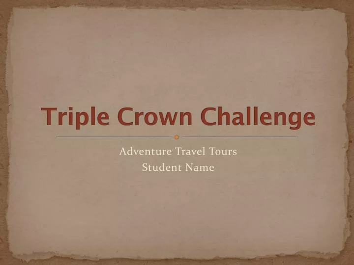 triple crown challenge
