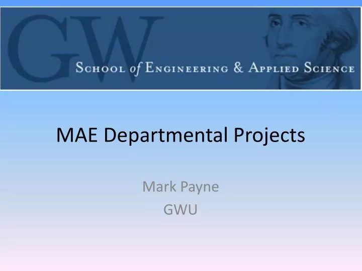mae departmental projects