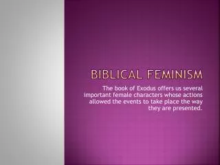 Biblical Feminism