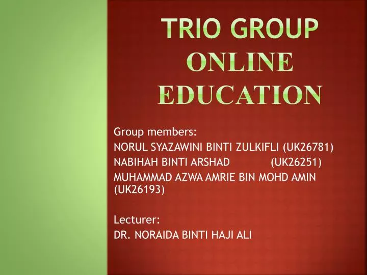 trio group online education