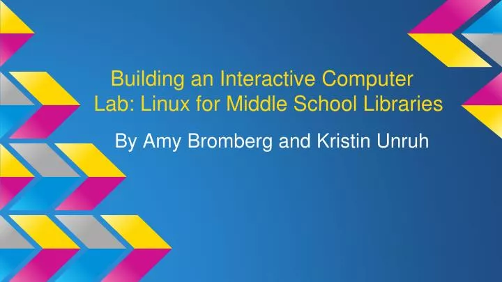 building an interactive computer lab linux for middle school libraries