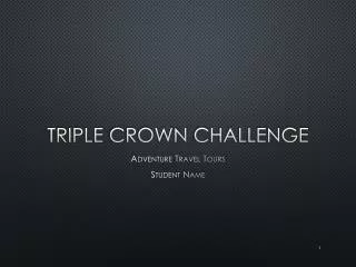 Triple Crown Challenge