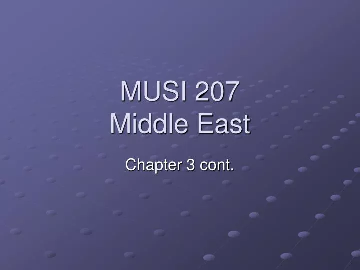 musi 207 middle east