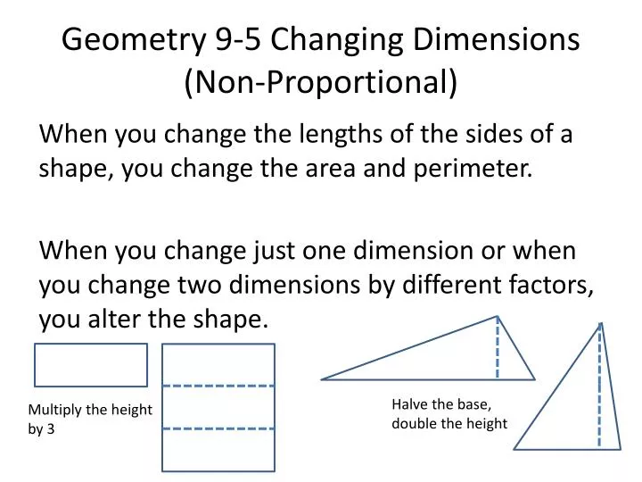 geometry 9 5 changing dimensions non proportional