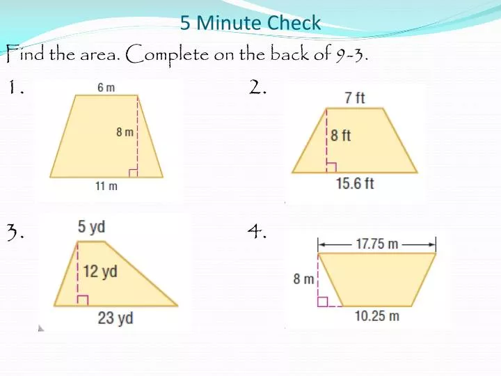 5 minute check