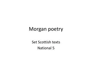 Morgan poetry