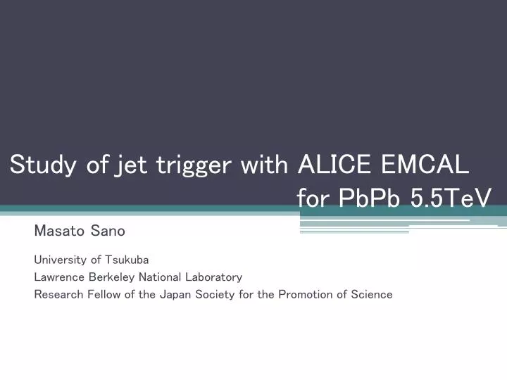 study of jet trigger with alice emcal for pbpb 5 5tev