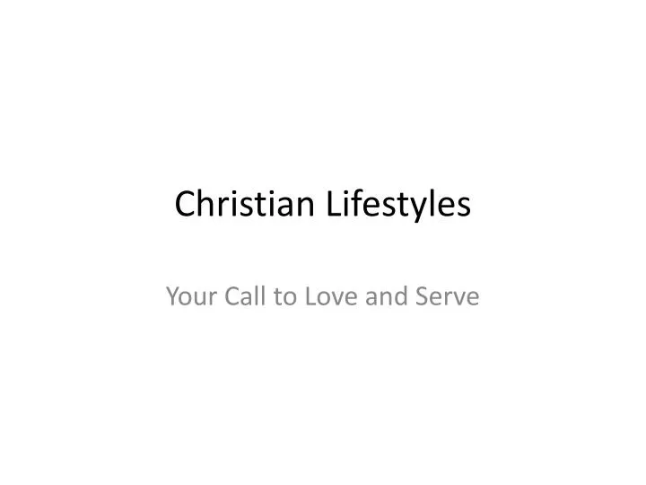 christian lifestyles