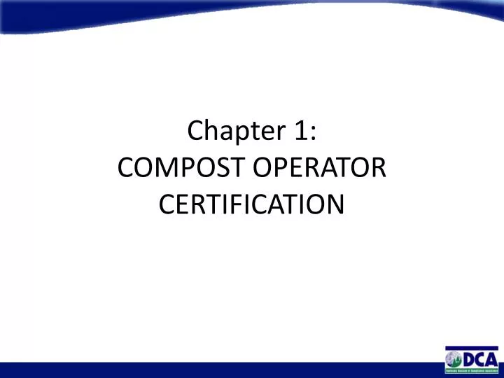 chapter 1 compost operator certification
