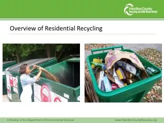 Overview of Residential Recycling