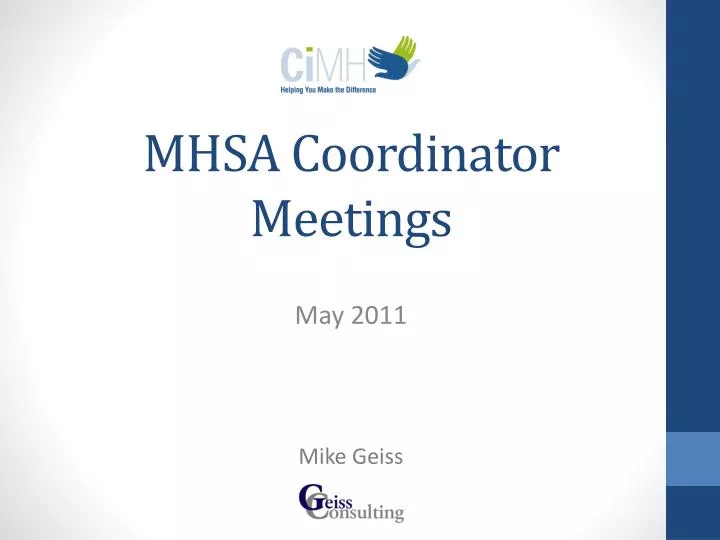mhsa coordinator meetings