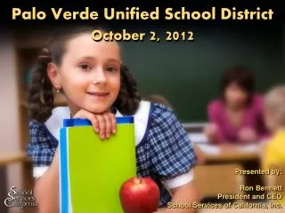 Palo Verde Unified School District October 2, 2012