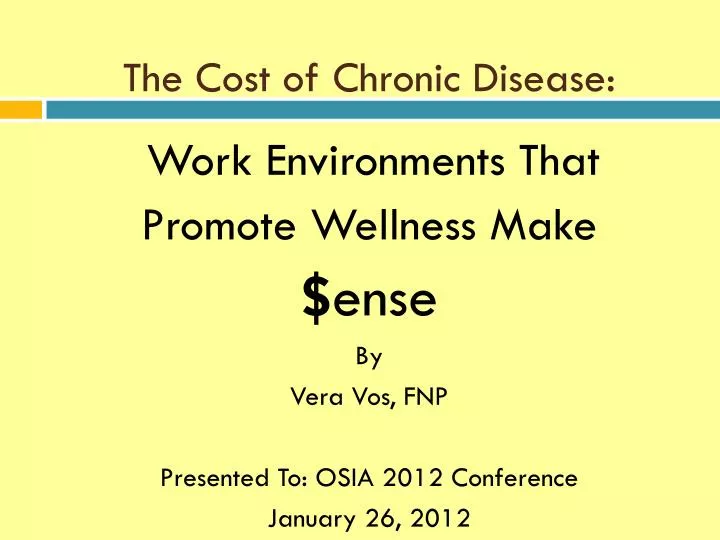 the cost of chronic disease