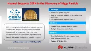 Huawei Supports CERN in the Discovery of Higgs Particle